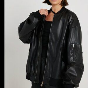 H&M Bomber Leather Jacket